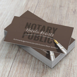 Notary Public Loan Signing Agent Signature Business Card