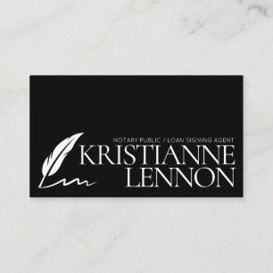Notary Public/Loan Signing Agent Simple Modern Bus Business Card