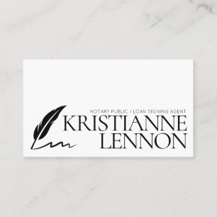 Notary Public/Loan Signing Agent Simple Modern Business Card