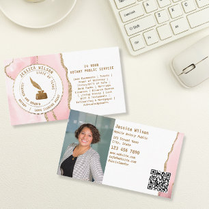 Notary Public Loan Signing Photo Flyer QR Code Business Card