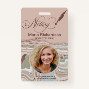Notary public Loan Signing Photo Name Badge ID Badge