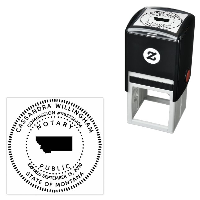 Notary Public Montana Self-inking Stamp (In Situ)