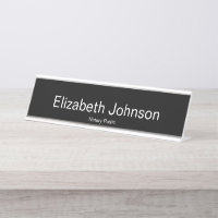 Notary Public Name and Job Title Black