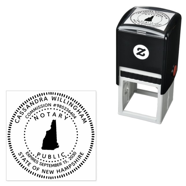 Notary Public New Hampshire Self-inking Stamp (In Situ)