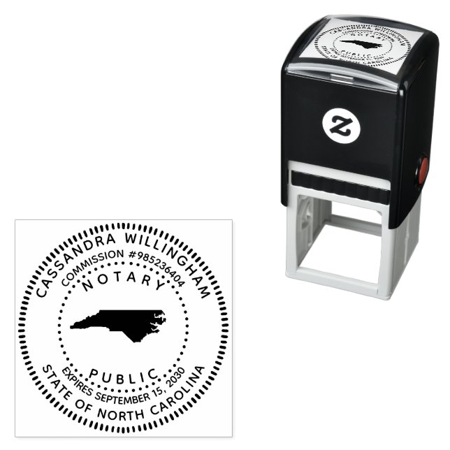 Notary Public North Carolina Self-inking Stamp (In Situ)