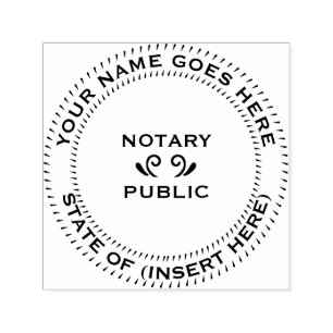 Notary Public round Self-inking Stamp