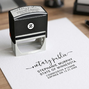 Notary Public Seal Custom Self-Inking Stamp
