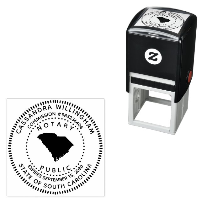 Notary Public South Carolina Self-inking Stamp (In Situ)