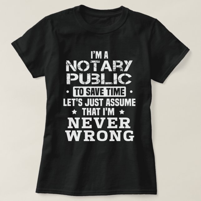 Notary Public T-Shirt (Design Front)