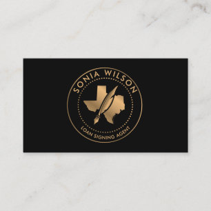 Notary Public Texas Stamp Loan Signing Agent  Busi Business Card