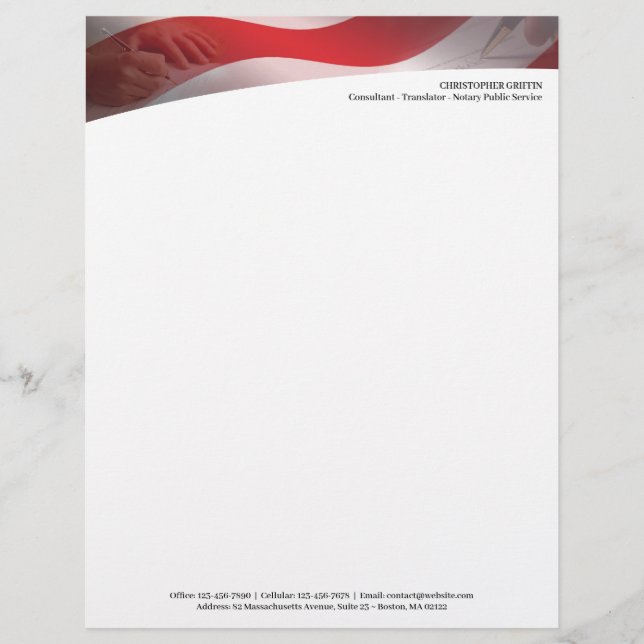 Notary Public USA Letterhead (Front)
