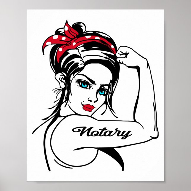 Notary Rosie The Riveter Pin Up Poster (Front)