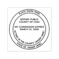 Notary Seal commission expiry state and county Self inking Stamp