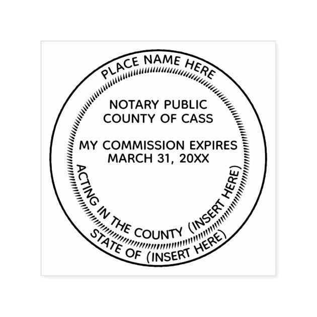 Notary Seal commission expiry state and county Self inking Stamp