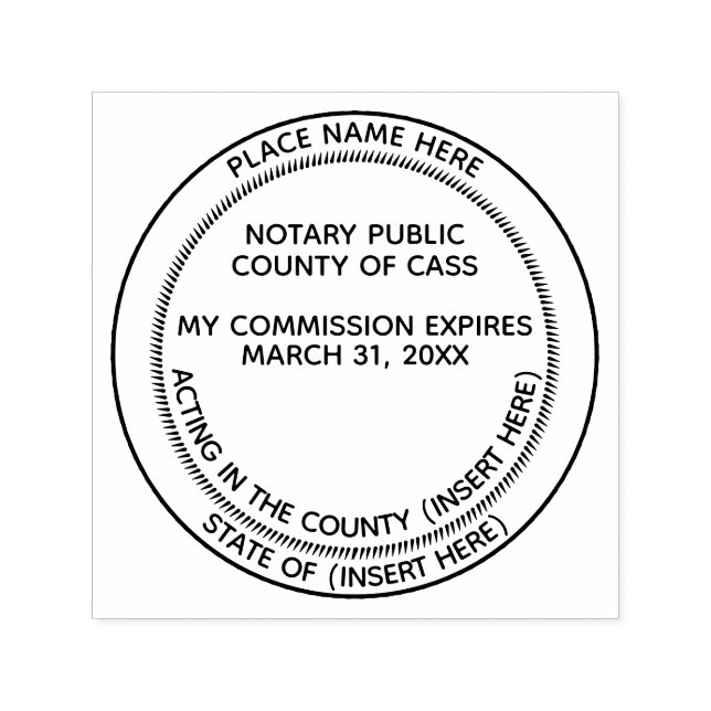 Notary Seal commission expiry state and county Self-inking Stamp (Design)