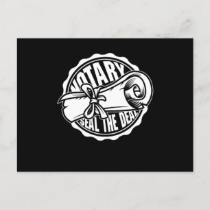 Notary Seal The Deal Notary Public Lawyer Gift Postcard