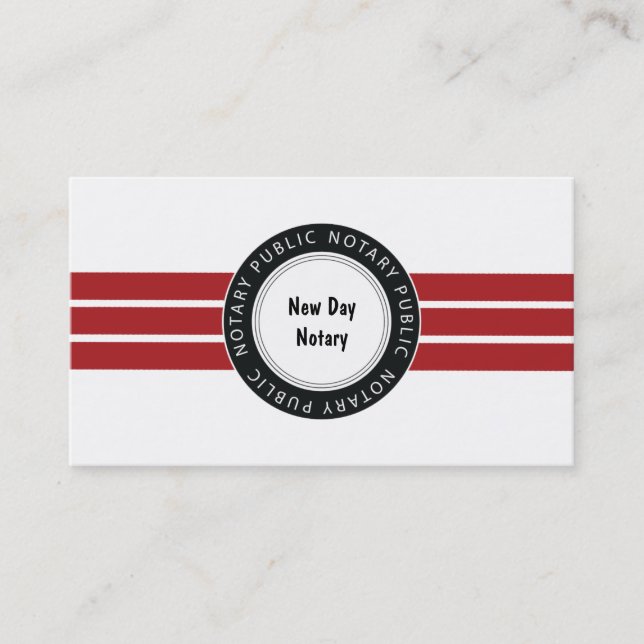 Notary Services Business Card (Front)