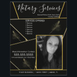 Notary Services Geometric Photo Business Flyer<br><div class="desc">Modern Flyers for Notary Public Services</div>