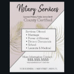 Notary Services Pink Gold Business Flyer<br><div class="desc">Modern Flyers for Notary Public Services</div>