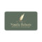 Notary Signing Agent Sage Green & Gold Quill Logo 