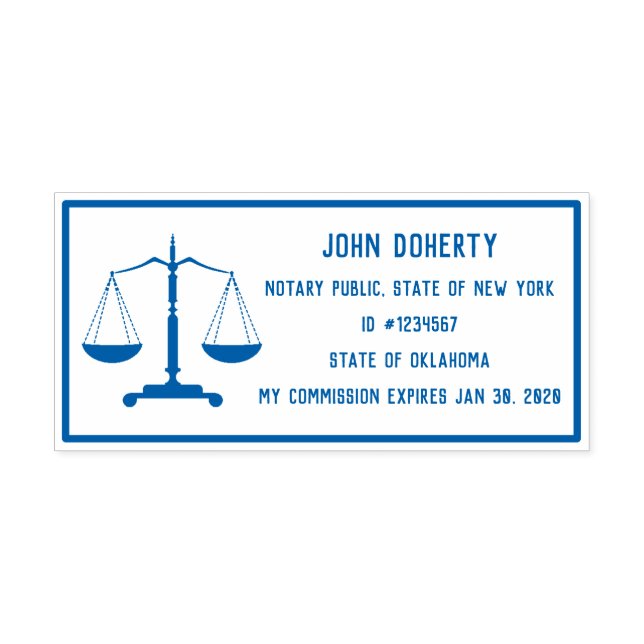 Notary Stamp Easy to Read Right For You | Comm. # (Design)