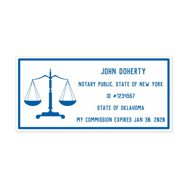 Notary Stamp Easy to Read Right For You | Comm. # (Design)