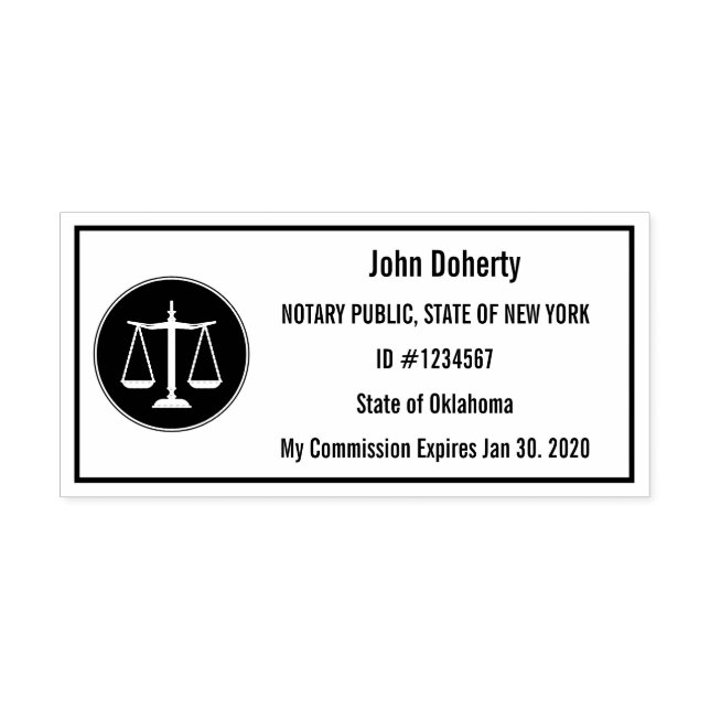 Notary Stamp Easy to Read Right For You | Comm. # (Design)