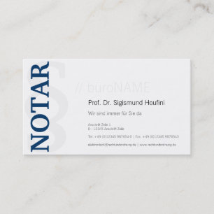 Notary Visitenkarte Business Card