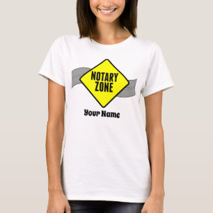 Notary Zone Yellow Road Sign Customised Name T-Shirt