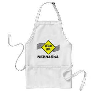 Notary Zone Yellow Road Sign Nebraska Standard Apron