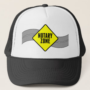Notary Zone Yellow Road Sign Trucker Hat