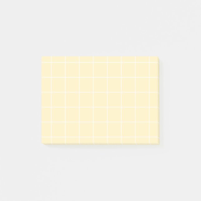 Notas Post-it® Grid paper: minimalist grid (lemon) Post-it Notes (Front)