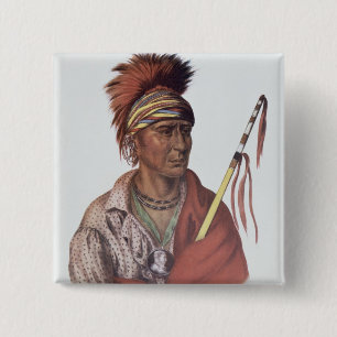 Notchimine or No Heart, an Iowa Chief 15 Cm Square Badge