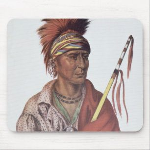 Notchimine or No Heart, an Iowa Chief Mouse Mat