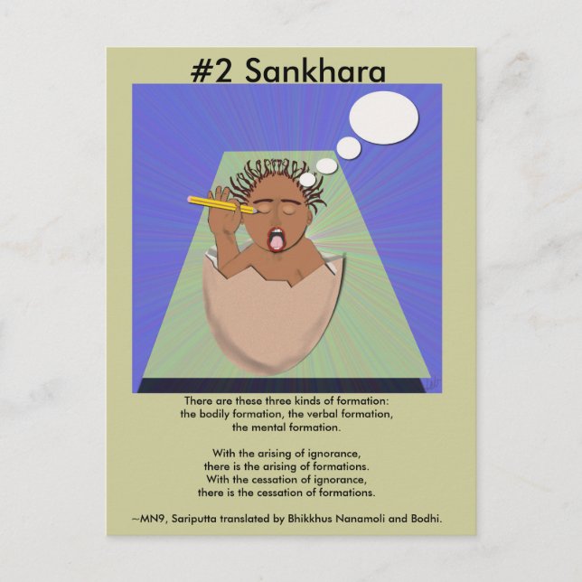 Note #2 Sankhara -  from Dependant Arising Postcard (Front)