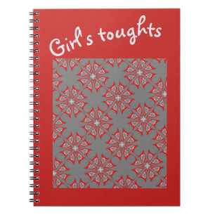 Note book Jimette Design - Girl's toughts flowers