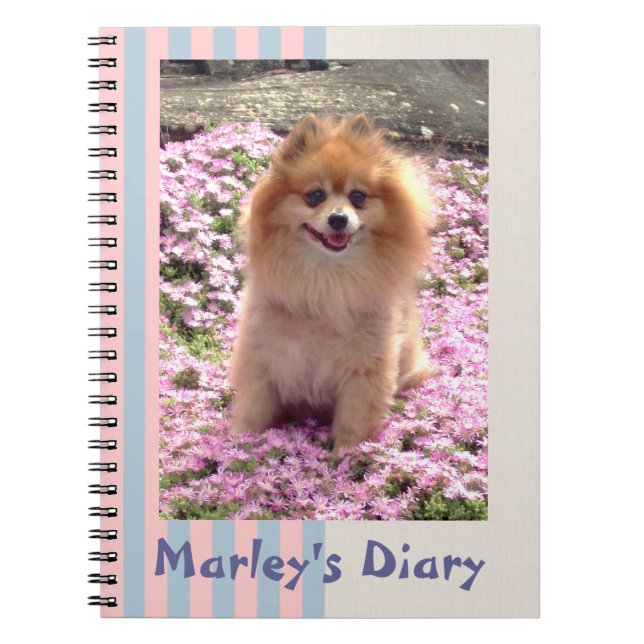 Note Book | Pomeranian Pink Flowers (Front)