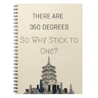 Note Book there are 360 degrees, why stick to one