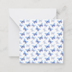 Note Card (6.3 cm x 6.3 cm) - Butterfly Pattern