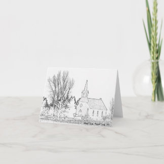 Note Card B&W Rindal Church, Marshall County, MN