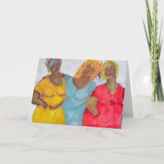 Note card girls having fun (Front)