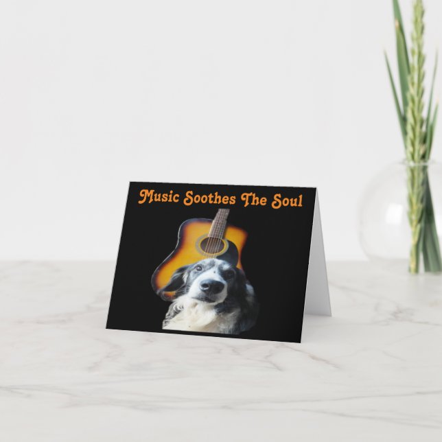 Note Card Guitar Dog (Front)