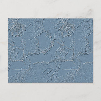 Note card in blue abstract leaf nature design 