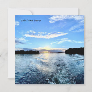 Note Card Lake Oconee Sunset - Blue Velvet Night
