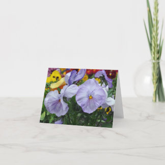 Note Card: Liliac Pansies Card