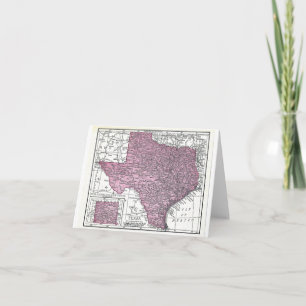 Note card: Map of Texas, 1921 Card