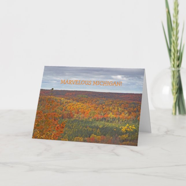 NOTE CARD/"MARVELOUS MICHIGAN"/DEADMAN'S OVERLOOK CARD (Front)