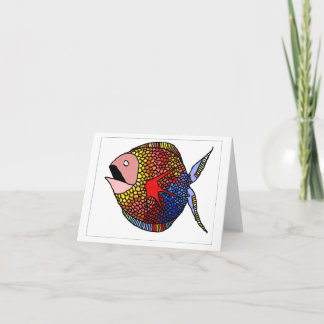 Note card showing a colourful Fantasy Fish named