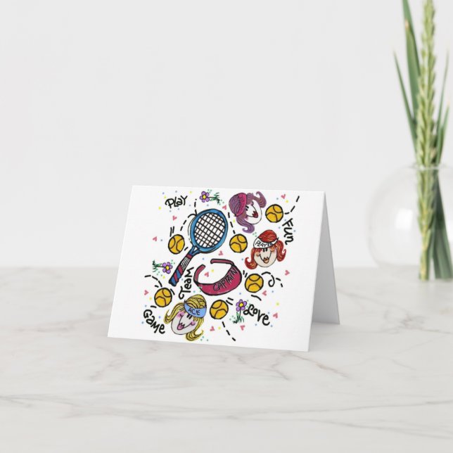 Note Card -Tennis Girls (Front)