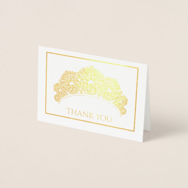 Note Card-Thank You-Mini Size Foil Card (Front)